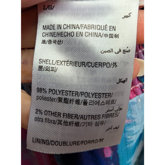 INC Womens Tie Dye Handkerchief Hem Smocked Chiffon Boho Fairy Sparkle Skirt L‎ - Picture 12 of 13